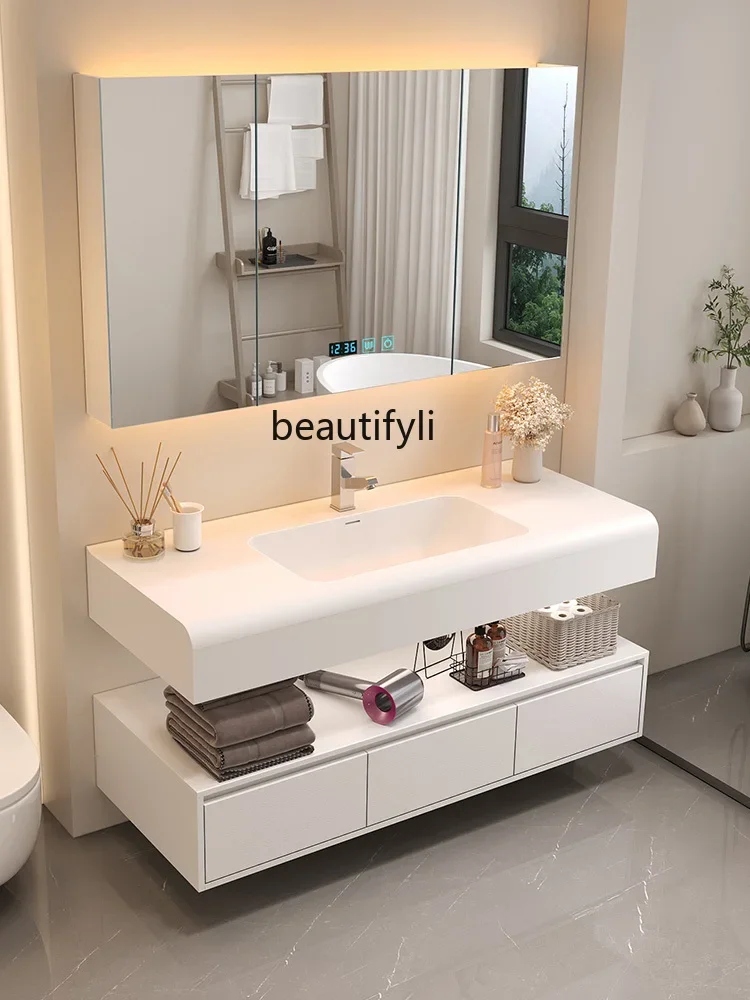 

Light Luxury Bathroom Cabinet Whole Washbin Modern Minimalist Bathroom Table Face Washing Basin Cabinet