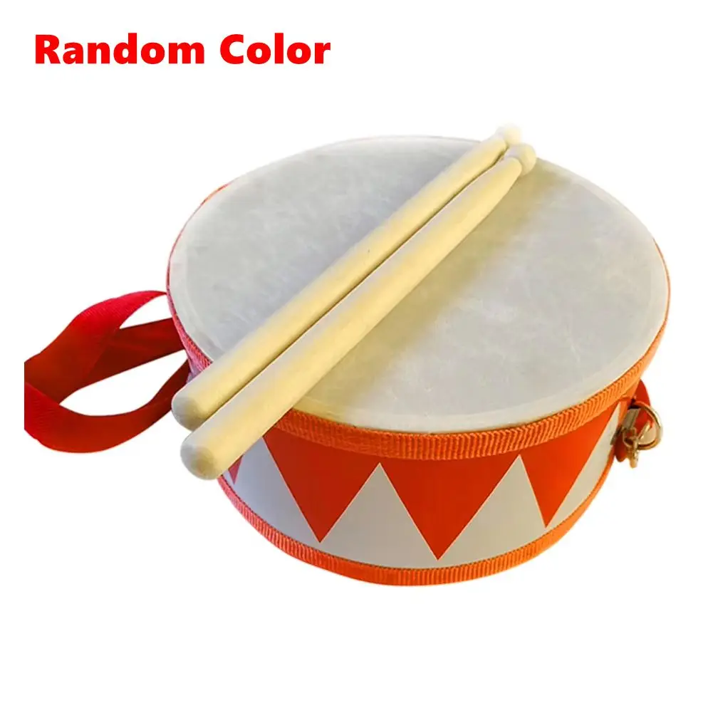 Juego de batería para niños, tambor de madera de 6 pulgadas, tambor de juguete para niños con correa ajustable, 2 baquetas, juguetes de percusión para niños, tambor, caja