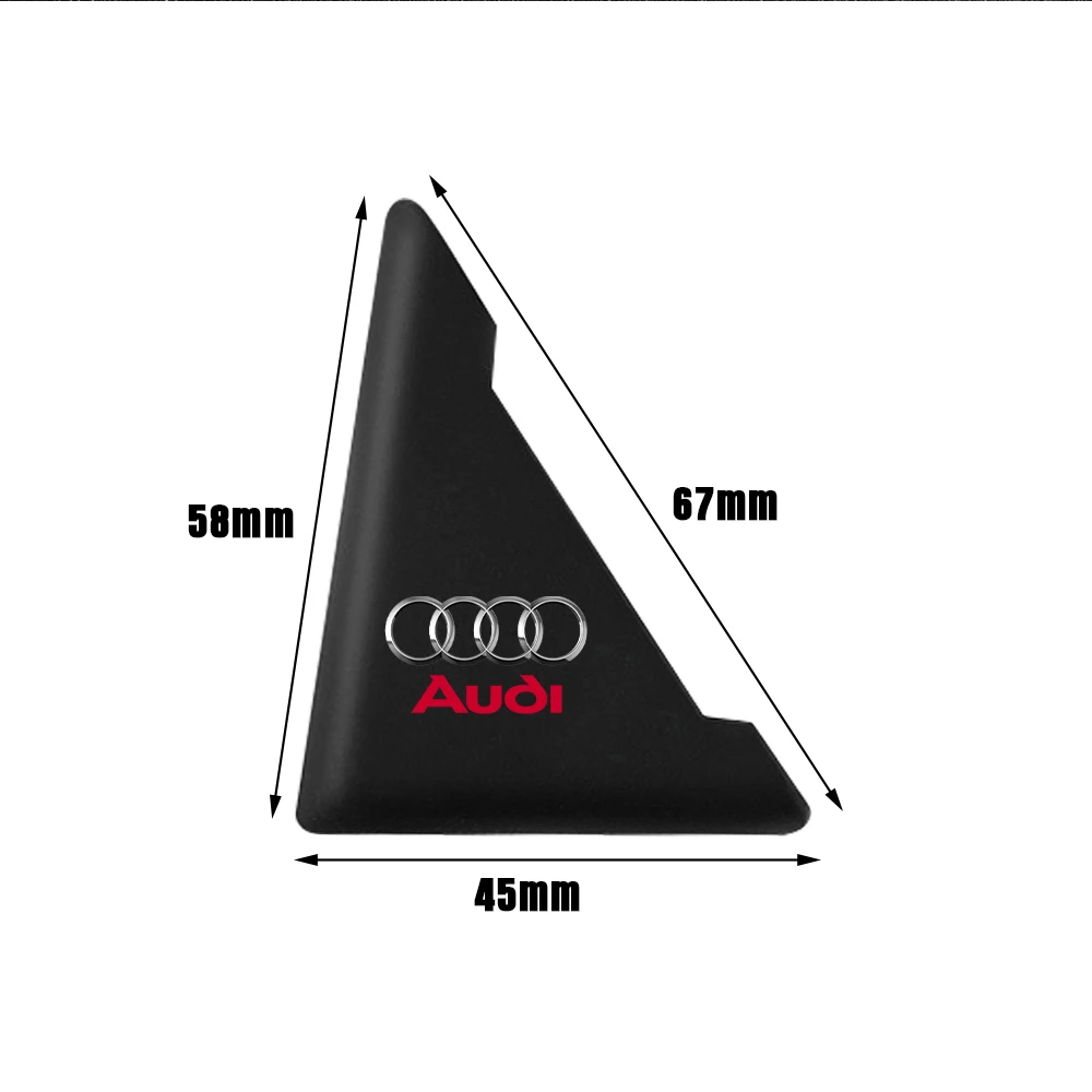 2Pcs Car Door Corner Cover Bumper Anti Scratch Caps Sticker For Audi A1 A3 A4 B8 8P 8V A6 C7 A5 Q5 B7 B6 B9 RS Q3 Q7 S3 QUTTRO - view 2