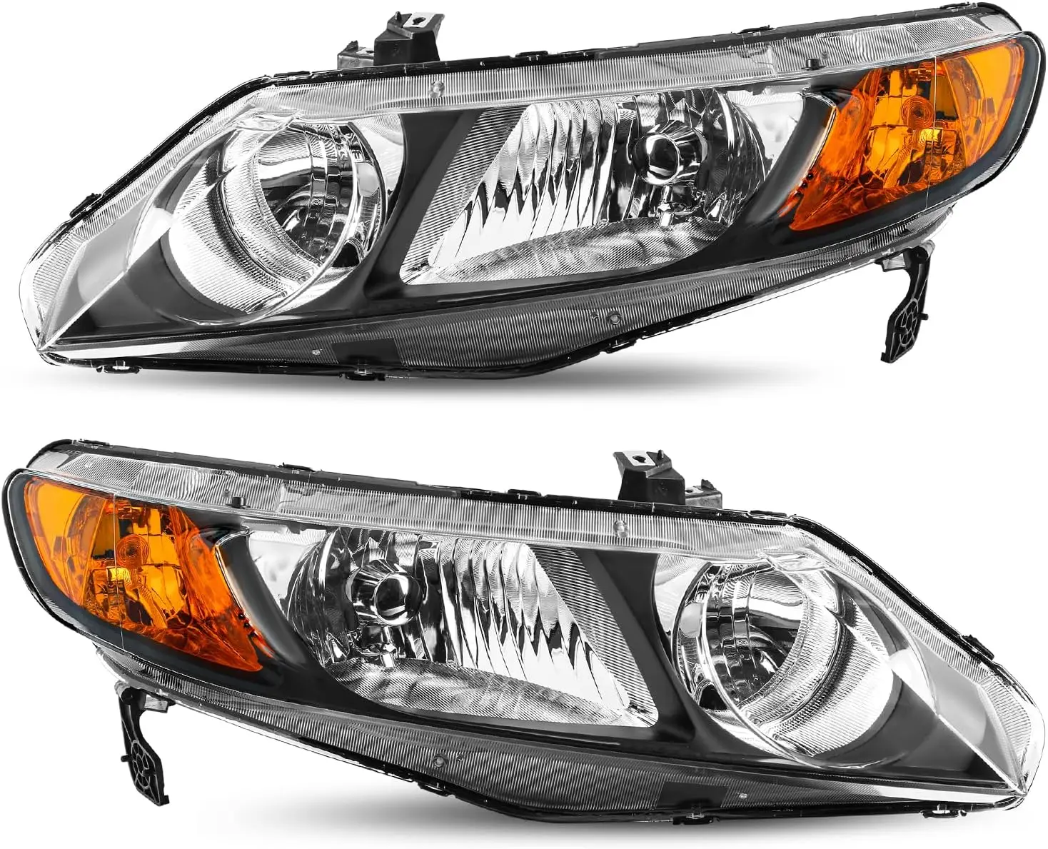 

Headlight Assembly Pair Replacement for 2006-2011 Honda Civic Sedan 4 Dr OE Style Front Headlamp (Passenger & Driver Side)