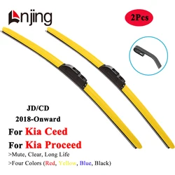 LNJING Colorful Windshield Wiper Blades For KIA Ceed  Proceed JD CD 2012 2013 2015 2018 2020 2022 2023 2024 Car Replacement Part