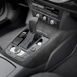 For LHD Audi A6 C7 2012 2013 2014 2016 2017 2018 Italian Suede Overlays Interior Trim Armrest, Gears, Dashboard