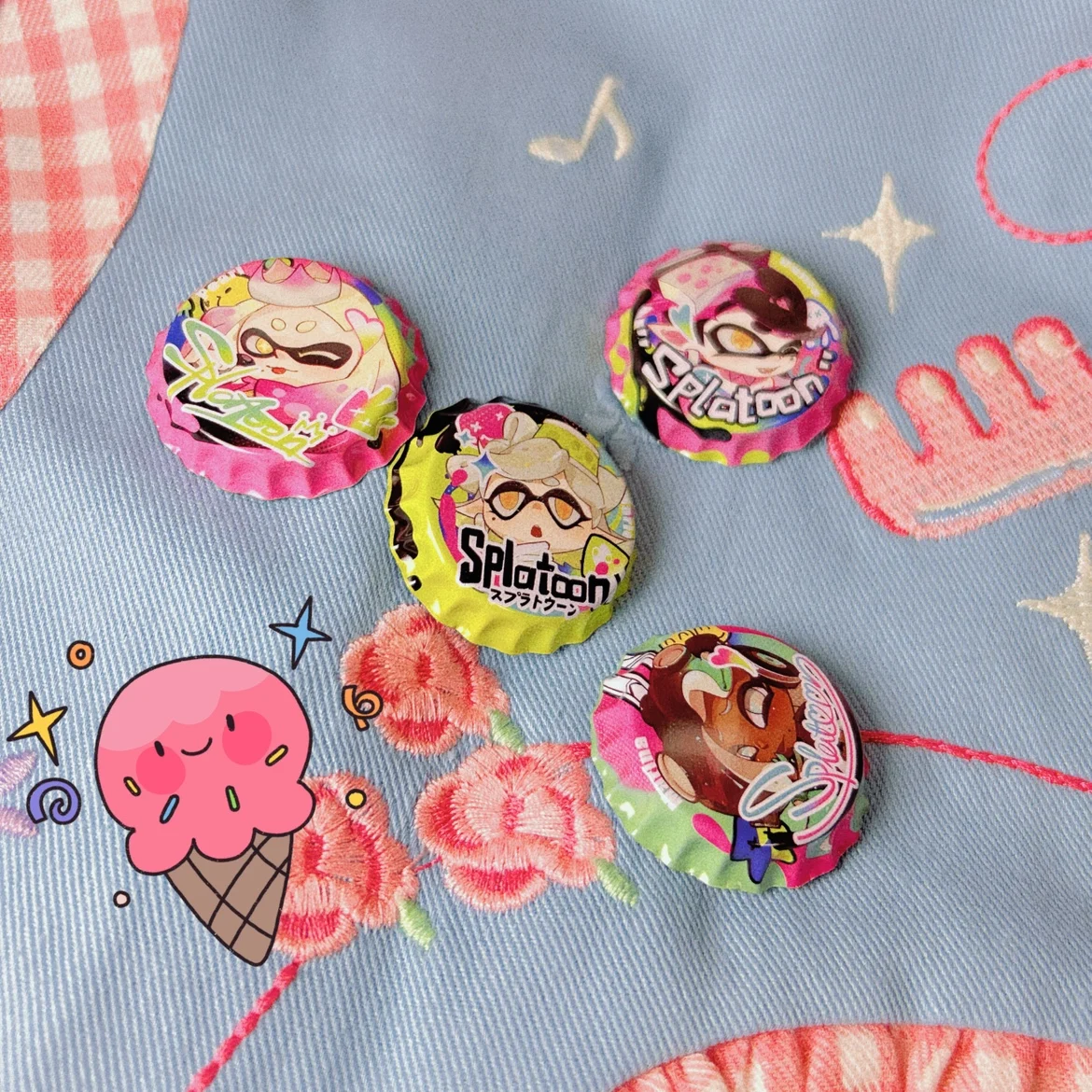 Game Splatoon 3 Brooches Bottle Lapel Pin Cosplay Badge Backpack Clothes Accessories Fans Birthday Gift