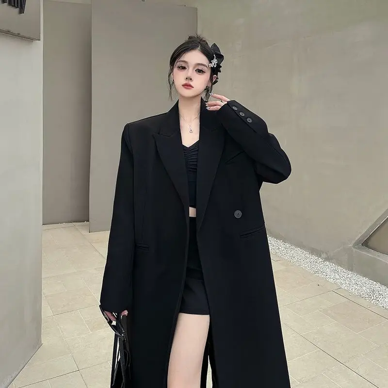 

Trench Coat Women 2025 Windbreaker Ulzzang Females Tender Asymmetrical Grommet Frilled Water-Repellent Arts Asymmetric Egirl