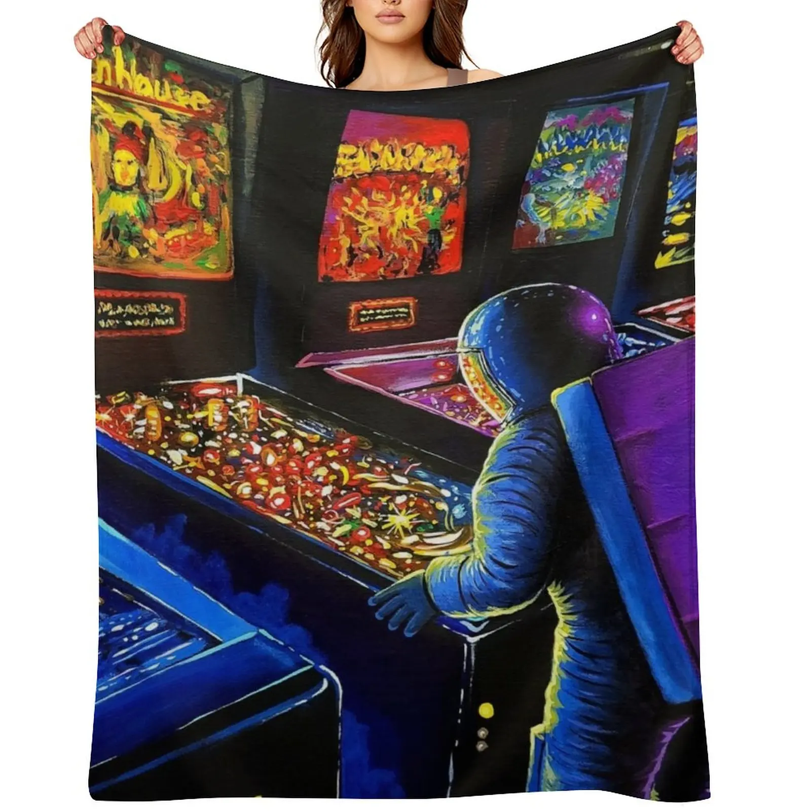 

Pinball Wizard Throw Blanket Hairy Beach Bed covers Blankets For Bed Blankets