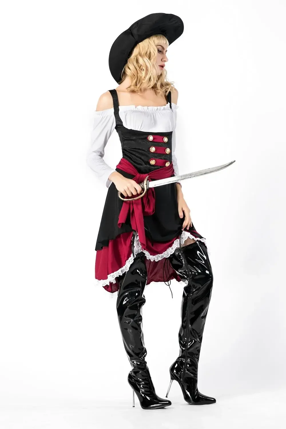 Disfraz de pirata Sexy para mujer adulta de Halloween, uniforme de carnaval elegante, ropa de Cosplay