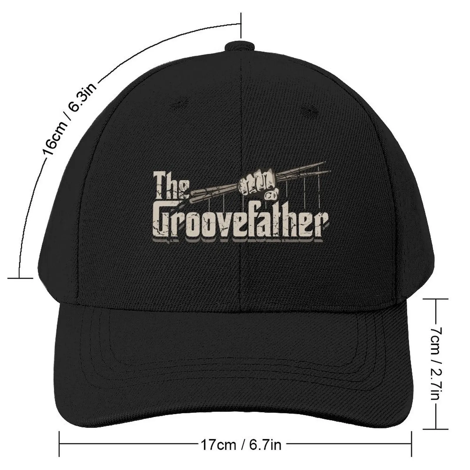 The Groovefather Vintage Drummer Design Baseball Cap |-F-| Golf Trucker Cap Women Caps Men's