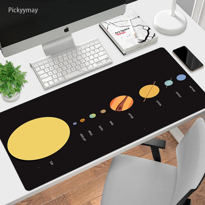 

Large Gaming Mousepad Universe Solar System Mouse Pad Computer Mouse Mat Gamer Keyboard Table Desk Mats Carpet Locking Edge