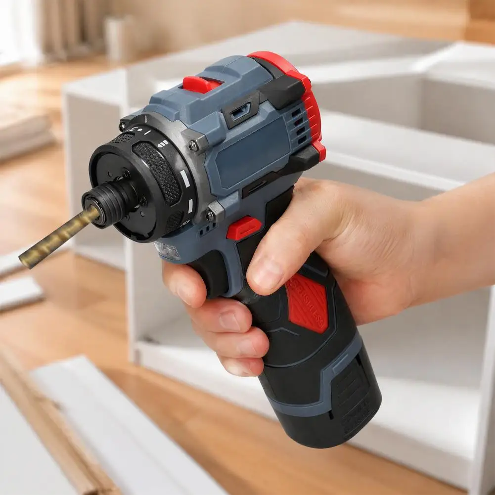 Lightweight Drill for Narrow Spaces 16.8v Cordless Drill Driver Maximum 45nm Torque Power Tool Ergonomic Handheld for Wood