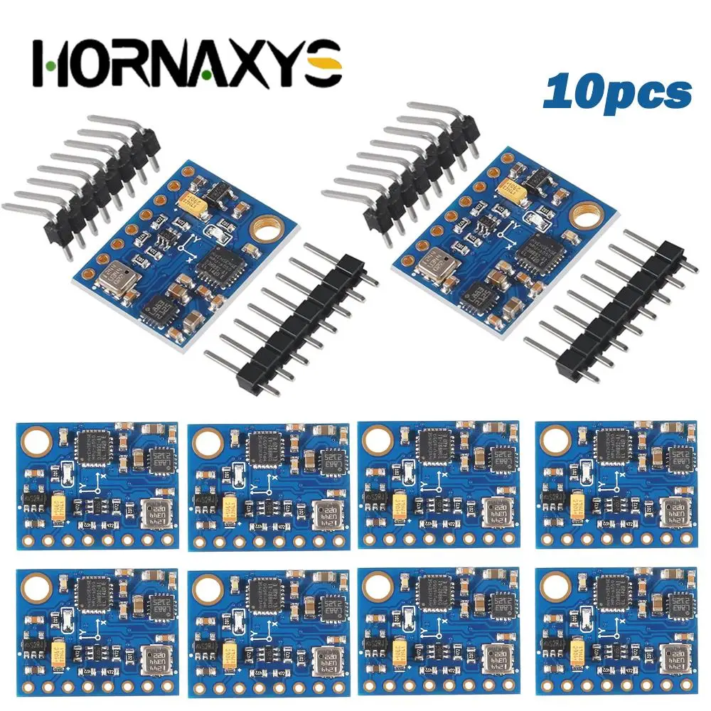 1-10PCS GY-87 10DOF Module MPU6050 HMC5883L BMP180 GY87 Sensor Module GY87 For Arduino