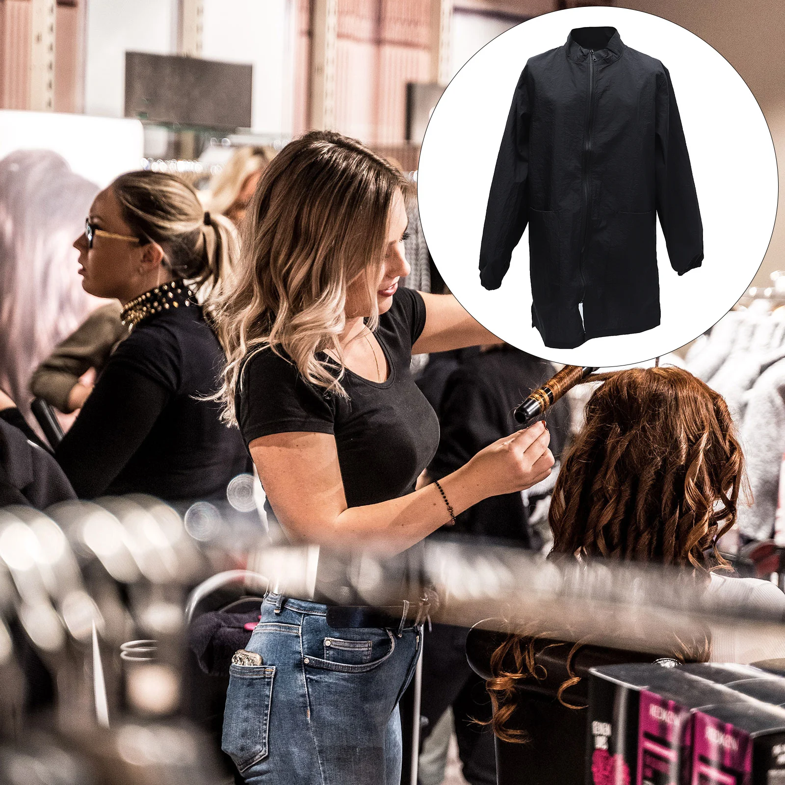 1 قطعة مقاوم للماء الحيوانات الأليفة التجميل العمل موحدة النايلون واقية الاستمالة المئزر مناسبة لصالونات التجميل قص الشعر #2