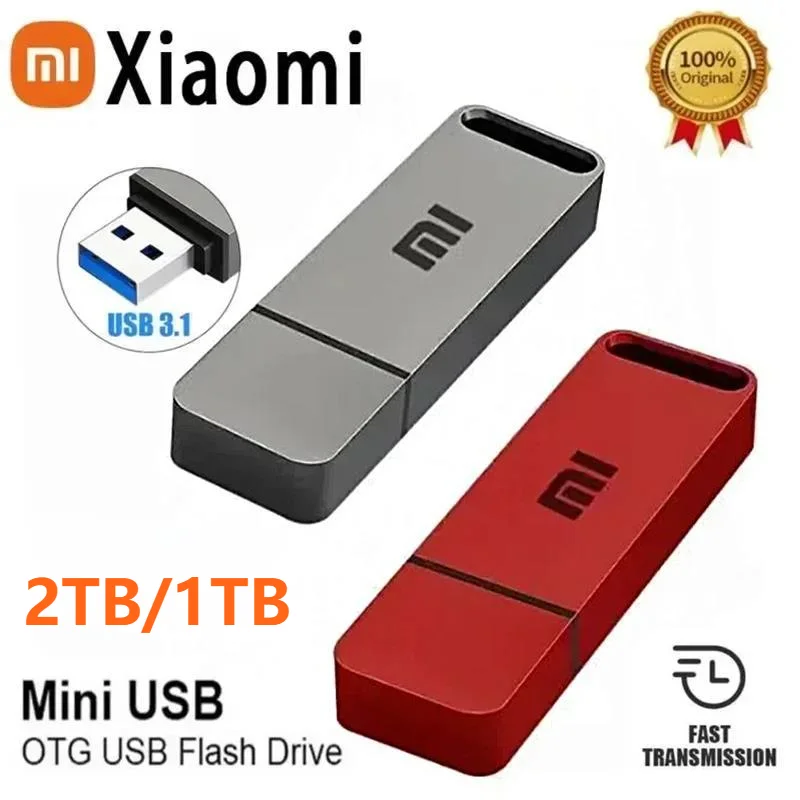 Xiaomi Business Large Capacity High Speed Transfer Flash Drive OTG Metal Pen Disk 2TB 1TB Classic Waterproof