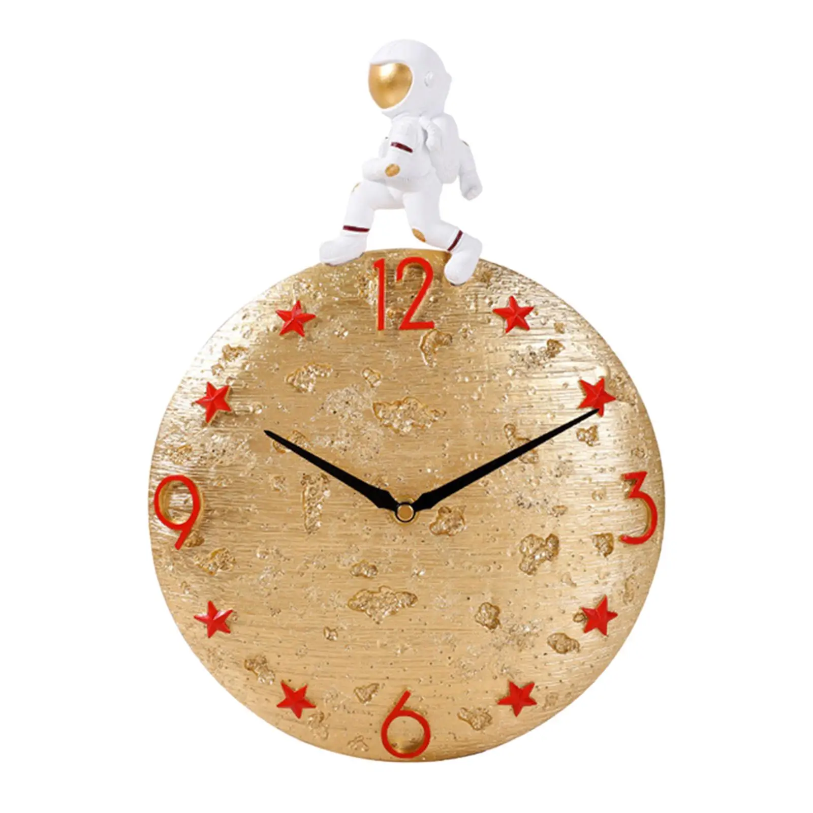 Fashion Wall Clock Personality Display, Resin Astronaut Spaceman Clock Craft Decoration Modern Design room and home Decor