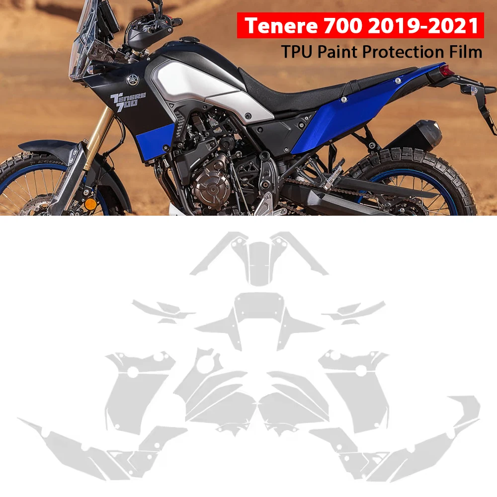 

Tenere700 TPU Film Self-Healing PPF For YAMAHA TENERE 700 2019-2021 Motorcycle Transparent Body Kit Anti-scratch Protective Film