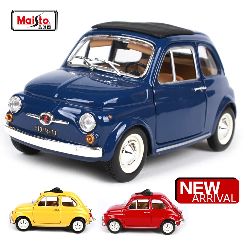 Bburago 1:24 Fiat 500F(1965) Fiat 500L(1968) Retro Classic Car Diecast Model Car Toy New In Box Free Shipping MINI Cooper B178