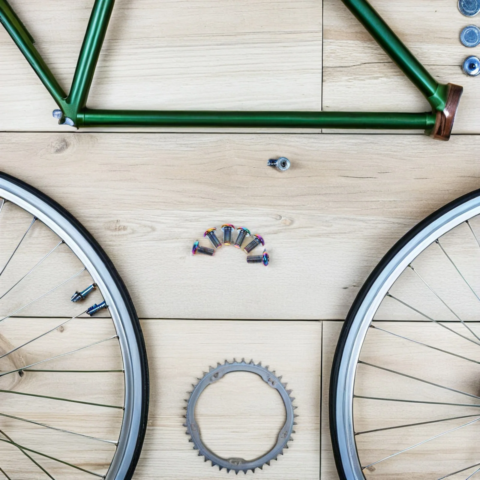 

12Pcs Bike Disc Brake Rotor Screws Steel Electroplated Finish Sturdy Bolts for Mountain Road Bicycle Brake System