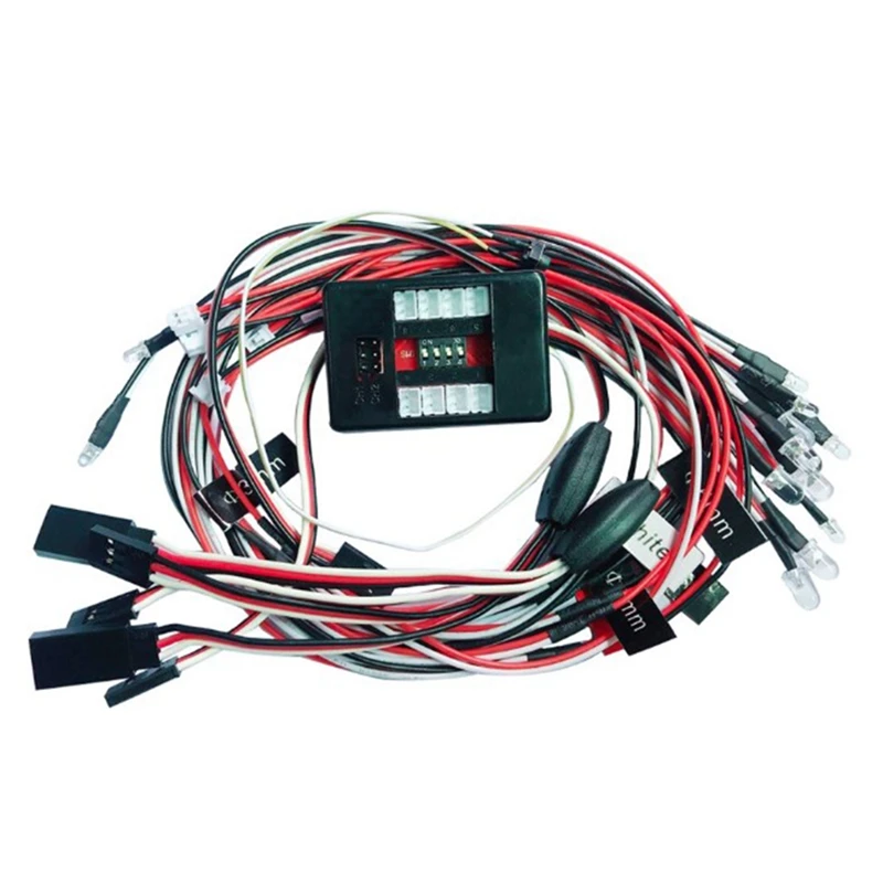 Luce per Auto RC a 12 LED Due-in-Uno, Gruppo Luci per Auto Telecomandata 1/10, Luce di Sterzo e Freno [N.68 Giocattolo]