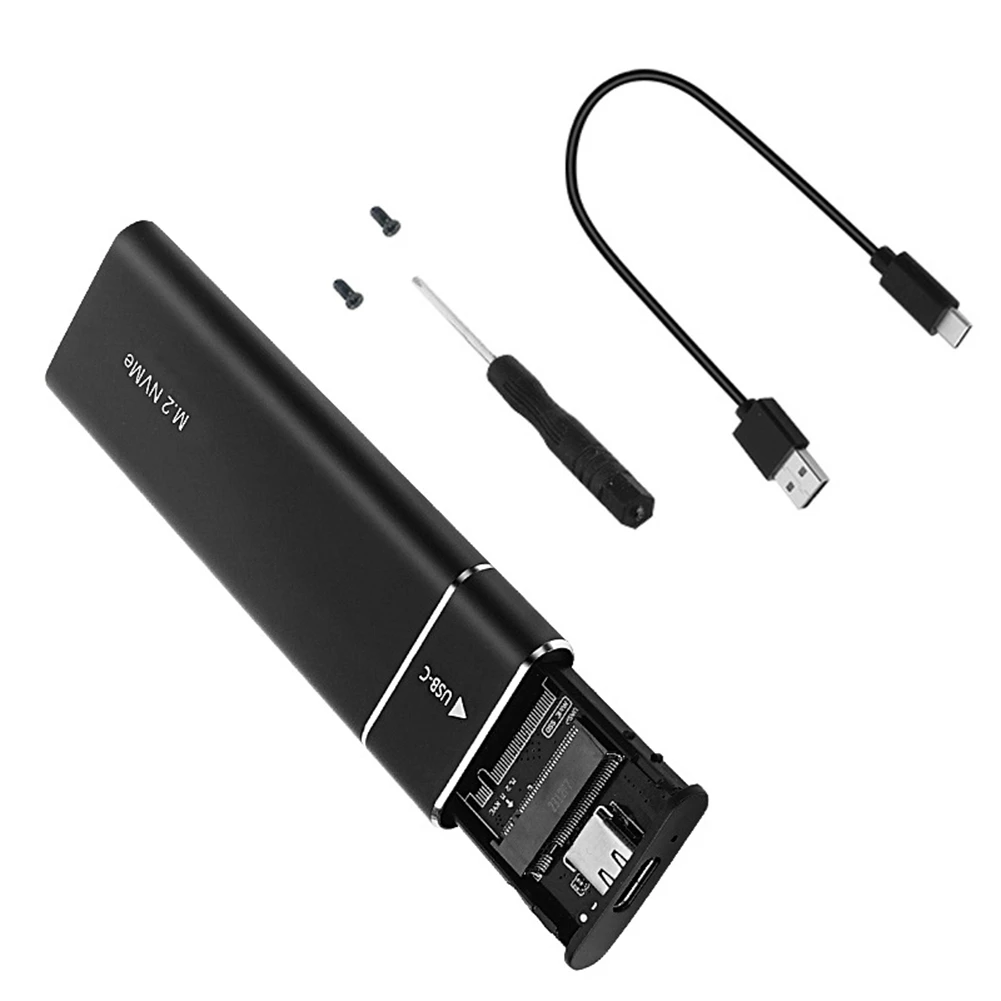 [EVENTS OFFER]Nvme Adapter M2 SSD Enclosure USB 3.1 Type-C External Protocol M and for Supports Ethernet Keys Graphics Black view 4