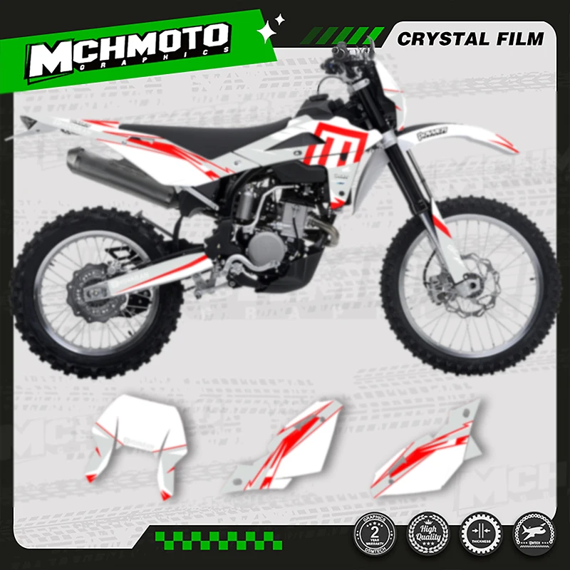 Mcmfg equipe personalizada motocicleta fundo gráficos decalques adesivos para husaberg te250 2008 2009 2010 2011 2012 2013 motor 008
