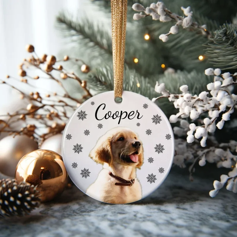 Personalized pet cat Puppy Picture christmas Ornament Custom Dog Ornament Christmas Gifts For Dog Owners Pet Lovers room decor