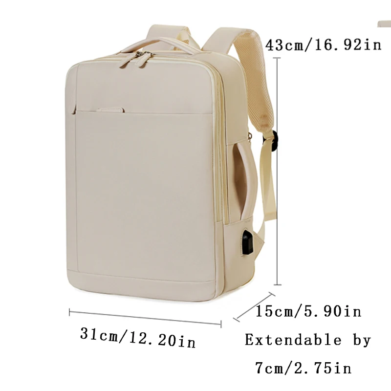 حقيبة ظهر للأعمال، حقيبة ظهر للسفر للرجال والنساء، حقيبة ظهر ذات سعة كبيرة، حقيبة ظهر للكمبيوتر المحمول مع فصل جاف ورطب