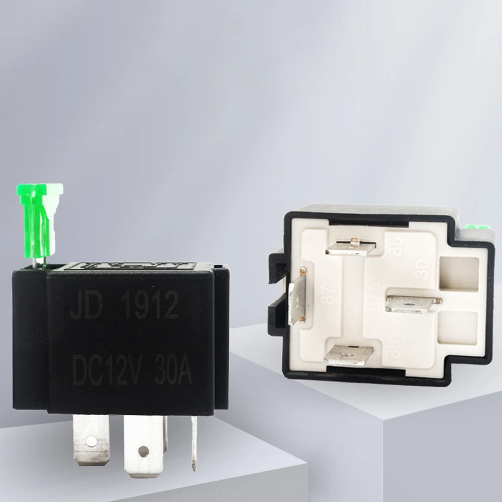 12V DC 4 Pin 5 Pin Car Automotive Fused Relay with Holder Socket Copper Terminal Auto Relay On/Off Fused Relay