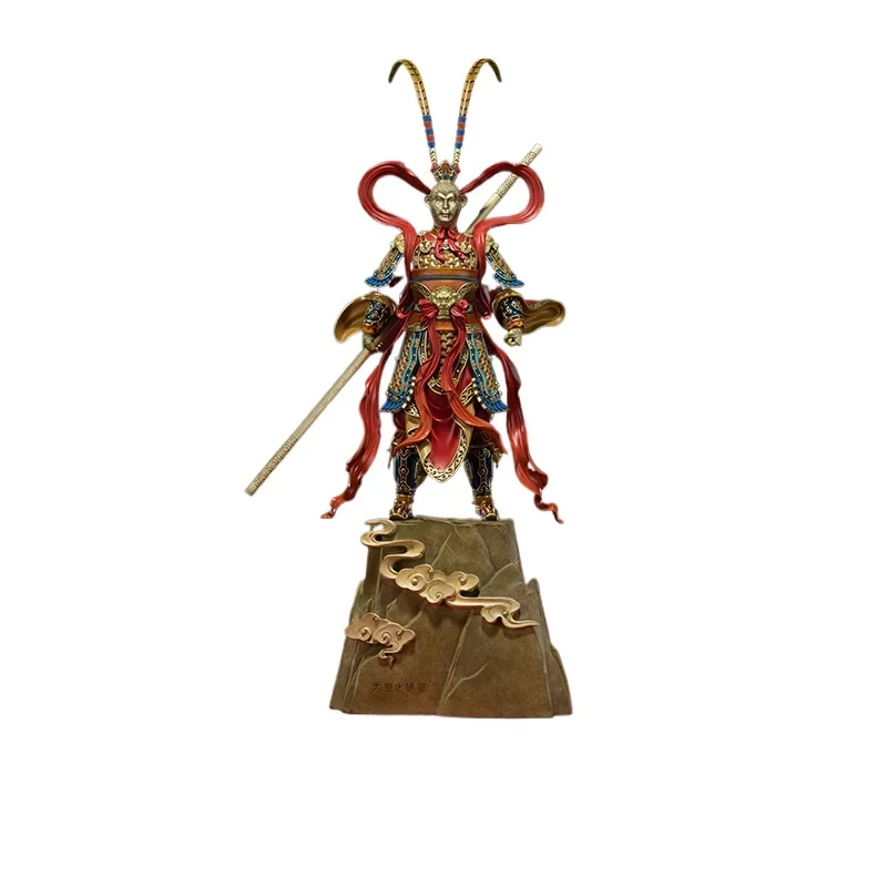 

Медные изделия ручной работы: Скульптура китайского мифологического персонажа Сунь Укун, медное украшение для дома, декор для комнаты