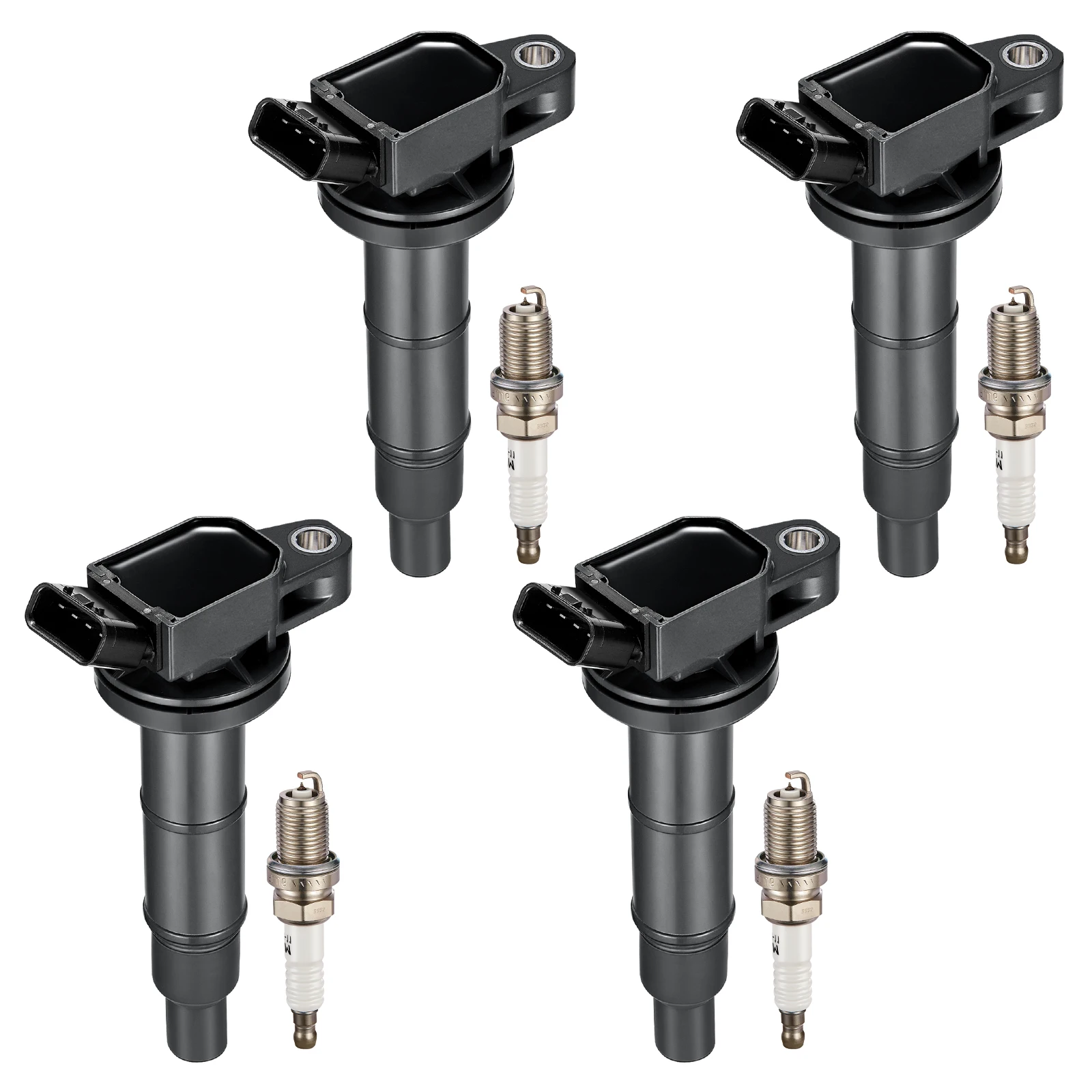 

4 шт. катушки зажигания UF333 и иридиевые свечи зажигания для Toyota Camry RAV4 Highlander Solara Corolla 2.4L 90919-02266 5C1299 C1700