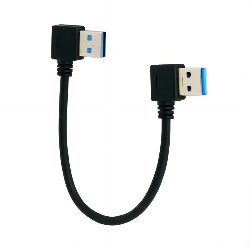 MDR USB 3.0 Type A Male 90 Degree Left Angled to USB 3.0 A Type Right Angled Extension Cable