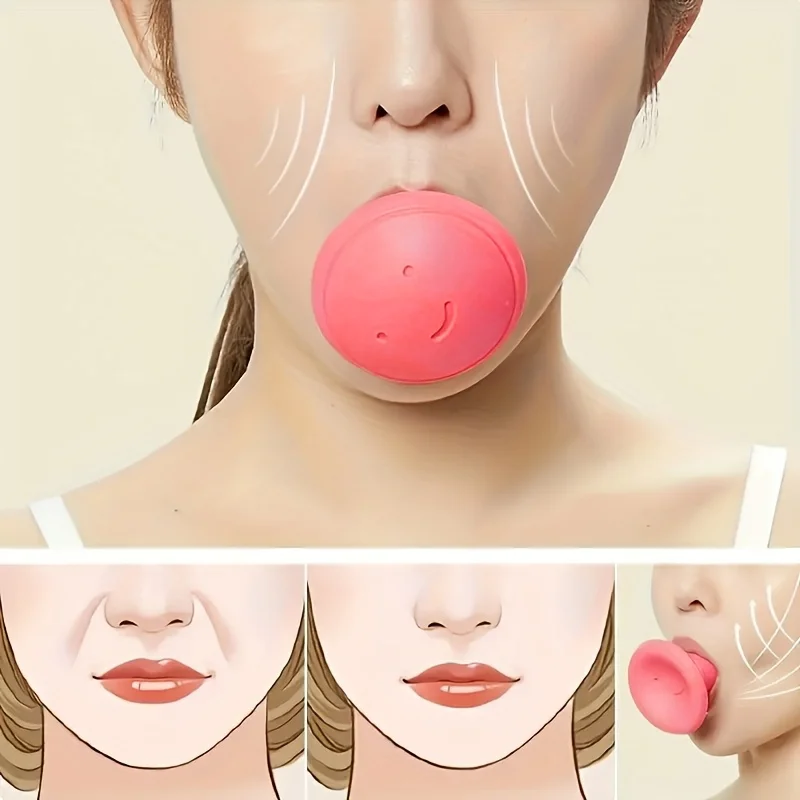 1-5 Stuks Siliconen Gezicht Lifting Massager V-lijn Spier Trainer Dubbele Kin Reducer Facial Yoga Tool Alcoholvrije Lachende Sporter