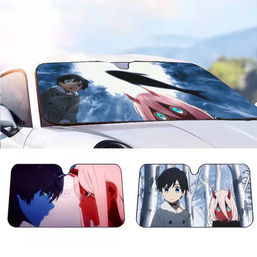 

D-DARLING in the F-FRANXX Автомобильный солнцезащитный козырек, зонтик от солнца на лобовое стекло автомобиля, защита от ультрафиолета и внутренний охладитель