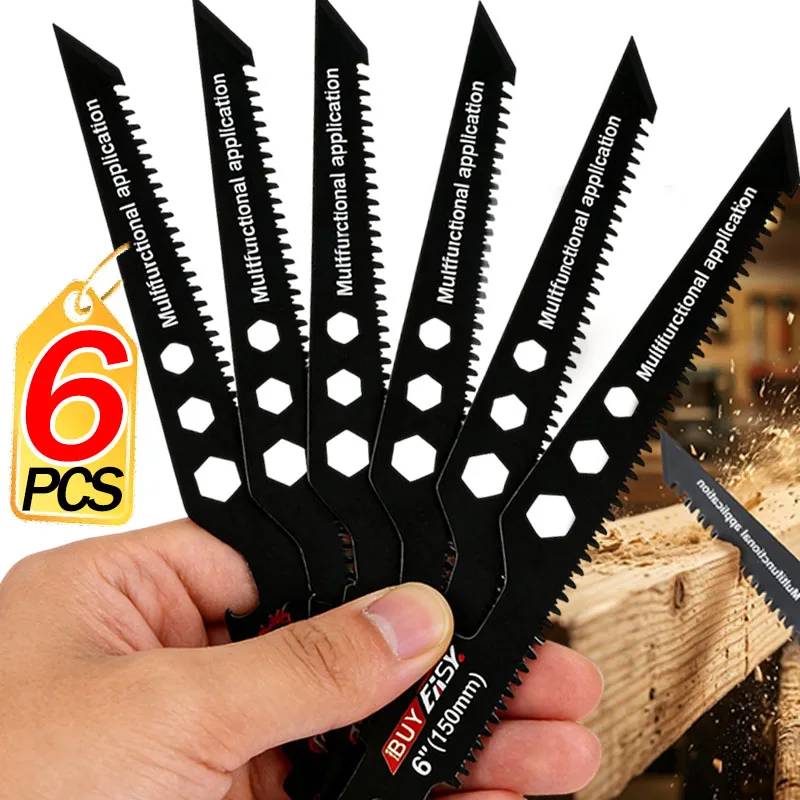 

6/1PCS Reciprocating saw Blades S688D Carbon Steel Replaceable Teeth Cut Saws Blade for Woodworking Tight Spaces Cutting Tools
