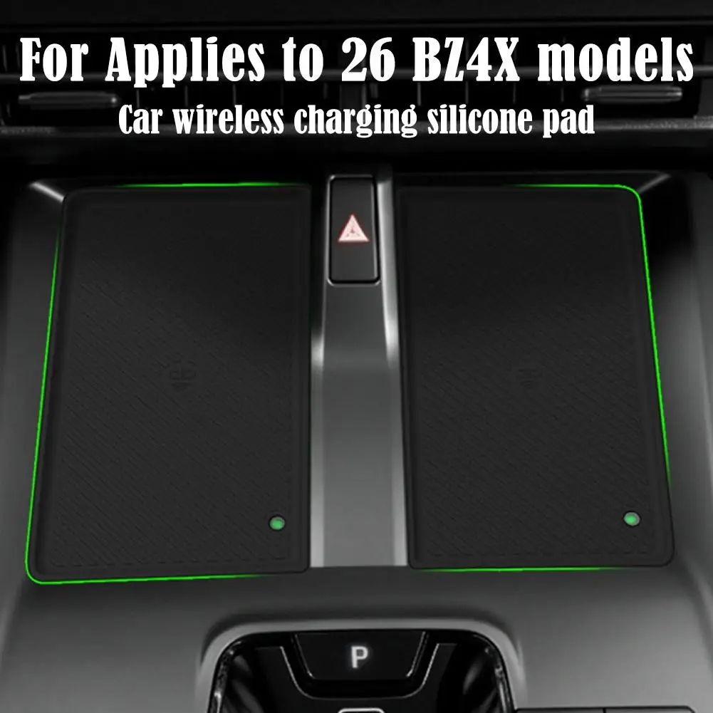 Car Wireless Charging Anti Slip Mat For BZ4X Or BZ 2026 Central Console Silicone Phone Charging Mat Shockproof Dustproof Tray