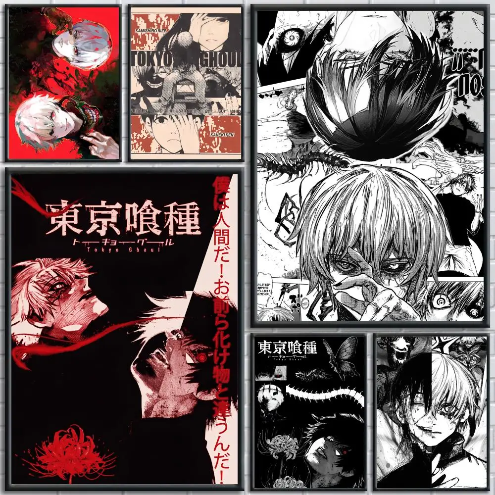 Anime Tokyo Ghoul Poster Painting Calligraphy Wall Art Canvas Poster Premium Home Decor Print for Living Room Bedroom
