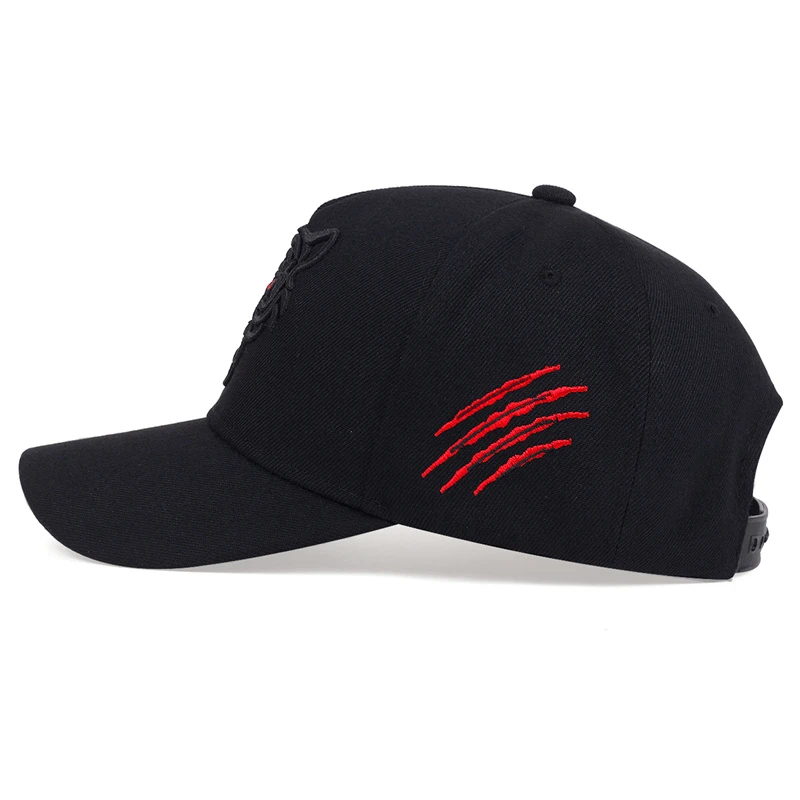 Unisex-Baseballmützen mit Tiger-Stickerei, für Frühling und Herbst, für den Außenbereich, verstellbare Freizeithüte, Sonnenschutzhut, Sportkappe – Detail 3