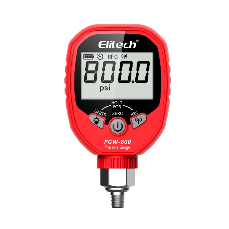 Original Elitech Jingchuang, Air Conditioner Refrigerant Digital Pressure Gauge, Wireless APP Recording PGW-500/800