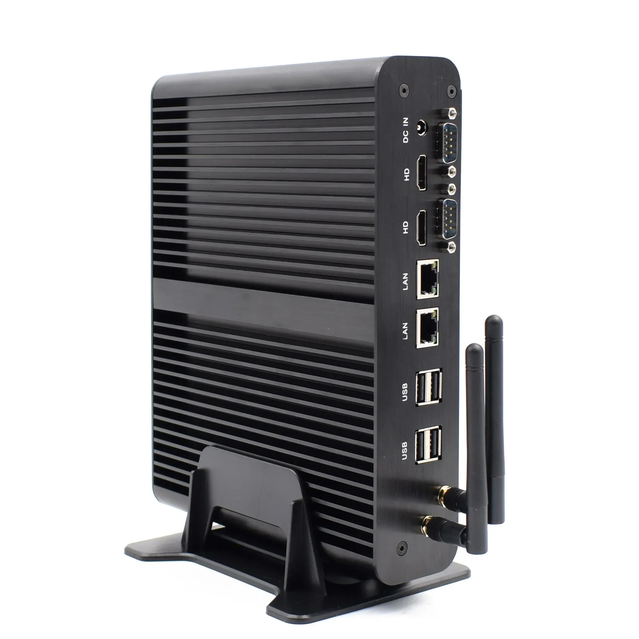 

Бесвентиляторный ПК Core i7 5500u Barebone Dual Lan Dual Display RS232 com Port Mini 4K HTPC Компьютер для домашнего офиса