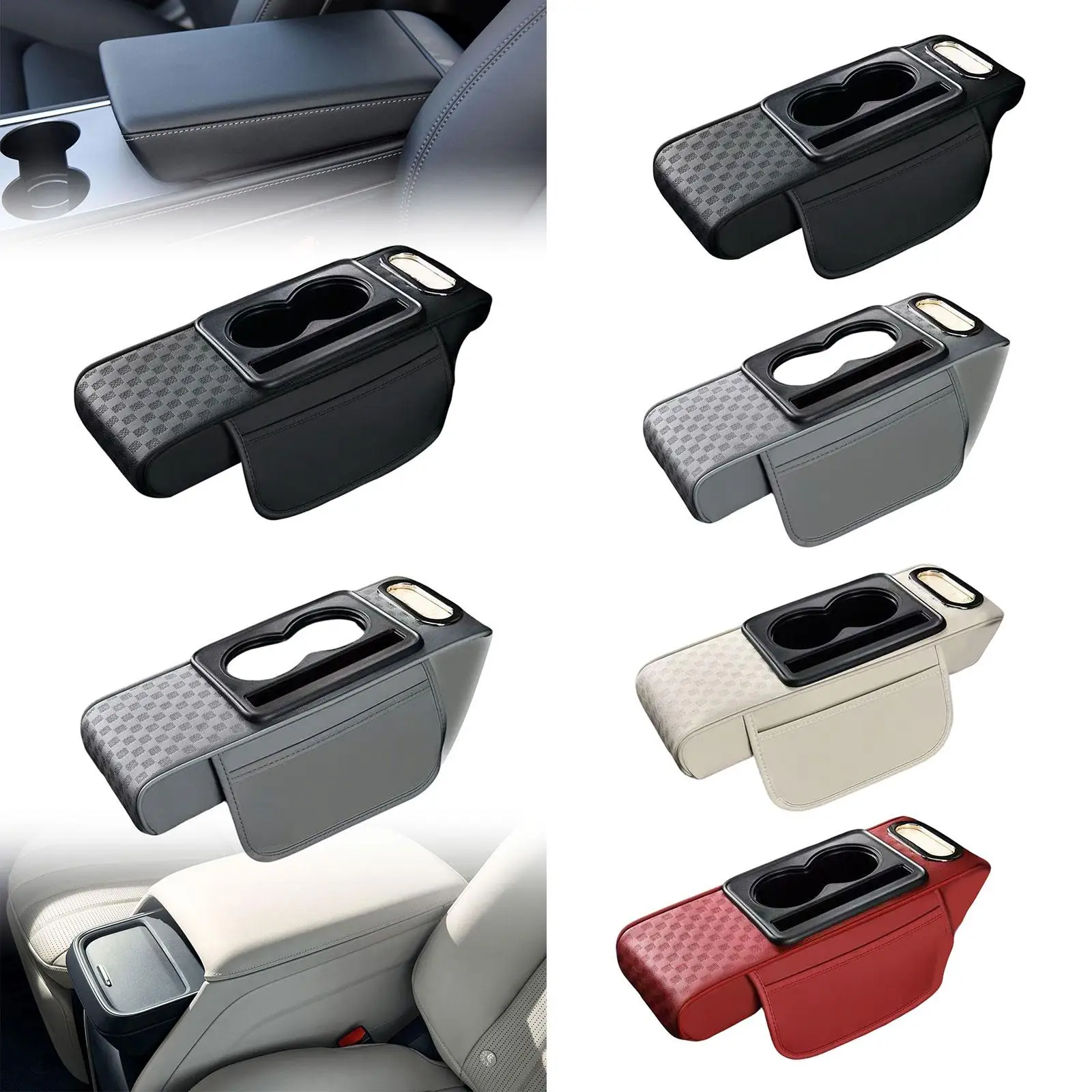 Auto Armrest Cushion Vehicle Arm Rest Cover Ergonomic Interior Organizer Armrest Heightening Pad for Auto Truck SUV
