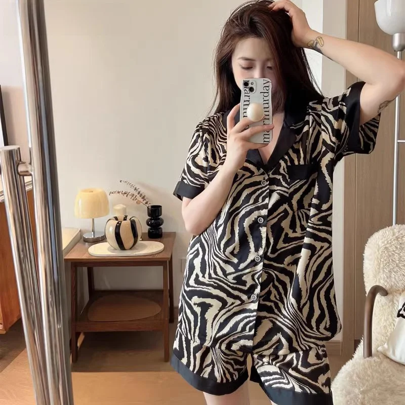 ice-silk-women's-summer-luxury-spot-leopard-print-ort-sve-home-clothes-set-can-be-worn-outside-ort-pants-spwear