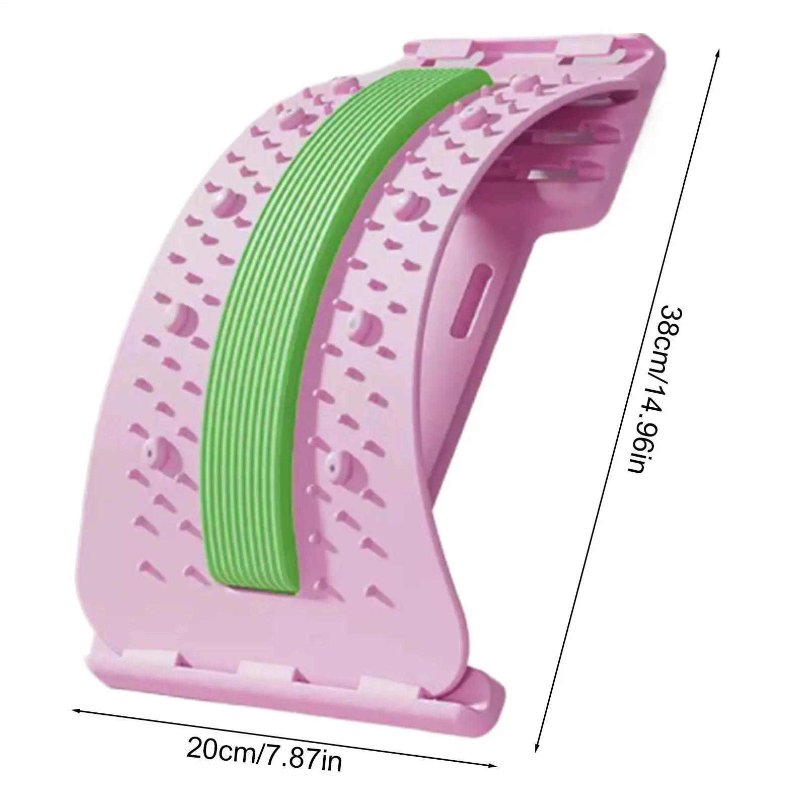 Back Stretcher 3-level Adjustable Lumbar Stretcher Adjustable Non-slip Lumbar Massager for Body Recovery Muscle Release Yoga