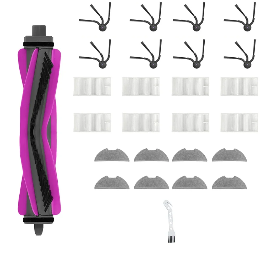 15/26pcs Robot Vacuum Cleaning Accessories Kits Main Brush Side Brush Hepa Filter Mop Cloth for Eureka E20 Evo Plus