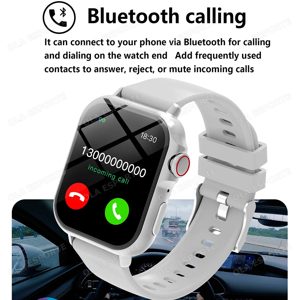 Nuevo reloj inteligente con rastreador GPS para hombres y mujeres, resistente al agua hasta 5ATM, Monitor deportivo de ritmo cardíaco y salud, reloj inteligente con llamadas Bluetooth para Android ios