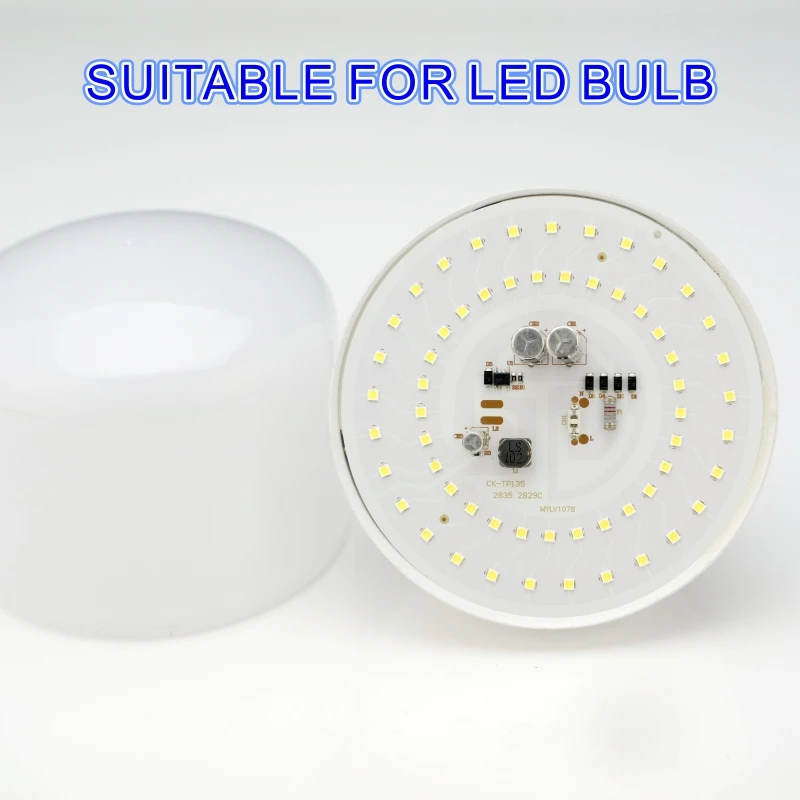 Puce LED pour ampoule de 55W, 45W, 38W, 28W, 18W, 14W, 10W, 5W, 2835SMD, DOB, perles lumineuses rondes, AC 220V, pas de puce Fleccef, lampe