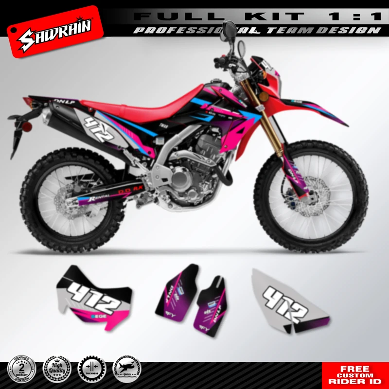 

Sawrain Motorcycle Team Graphic Backgrounds Decal Sticker Kits for Honda CRF250L 2012 2013 2014 2015 2016 2017 2018 2019 2020