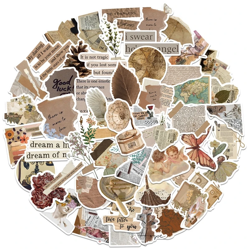 52-260PCS Retro Graffiti สติกเกอร์กันน้ําตกแต่งกีตาร์แล็ปท็อปโทรศัพท์หมวกกันน็อกแก้วกระเป๋าเดินทาง DIY Cool สติกเกอร์ของเล่นเด็ก