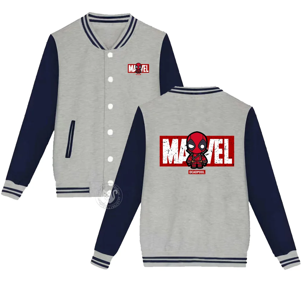 Marvel Mini Deadpool Cartoon printed children's Fall/Winter Boys and Girls casual comfortable stylish warm baseball uniform