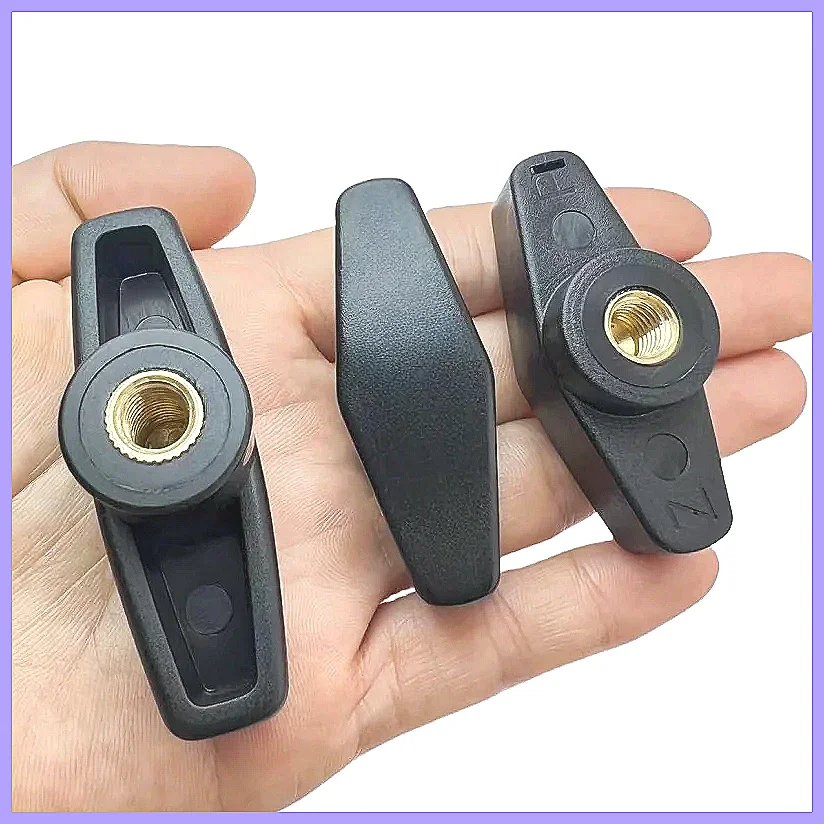 Plastic T-Handle Hand Knob Bakelite Nuts 65# M6 M8 M10 Z-Type Mechanically Adjustable Thumb Blind Hole Tighten Brass Insert N