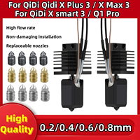 For QiDi X Plus 3 /X Max 3 /X Smart 3 / Q1 Pro Upgraded Hot End Hardened steel Nozzle Ceramic Heating Hotend For QiDi 3D Printer