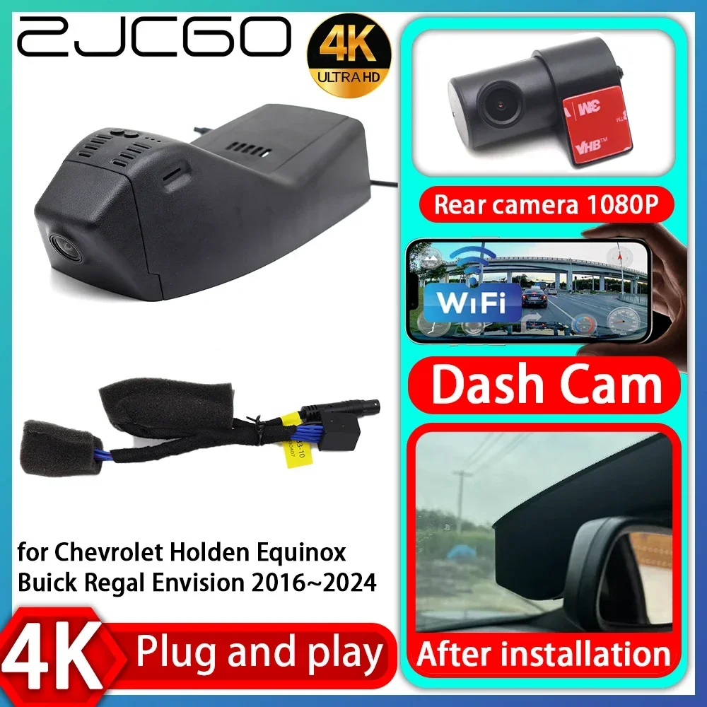 

ZJCGO UHD 4K 2160P Plug and Play DVR Dash Cam Video Recorder for Chevrolet Holden Equinox Buick Regal Envision 2016~2024