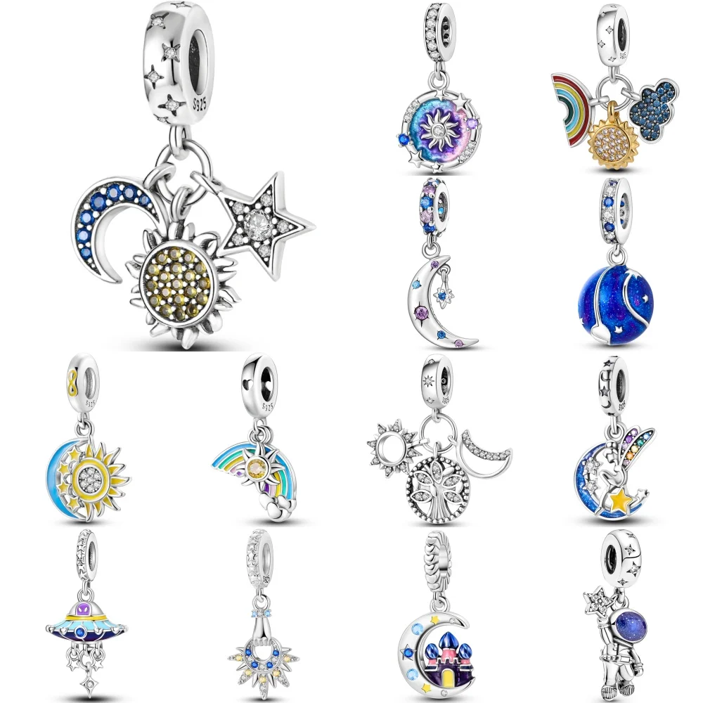 Breloques de la série Starry Sky pour femme, convient au bracelet original, perle, bijoux fins, pendentif, accessoires de direction, cadeaux, nouveau, 2024